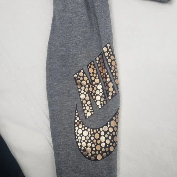 NIKE GOLD DOT LOGO GREY FULL LENGTH LEGGINGS WOMEN'S SIZE X-SMALL - Picture 7 of 10